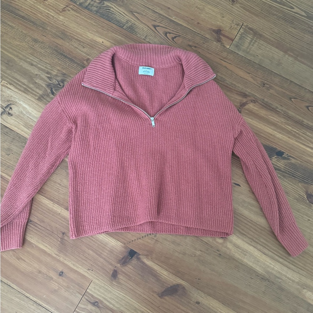 Old Navy rib-knit Quarter Zip “Spice Girl”